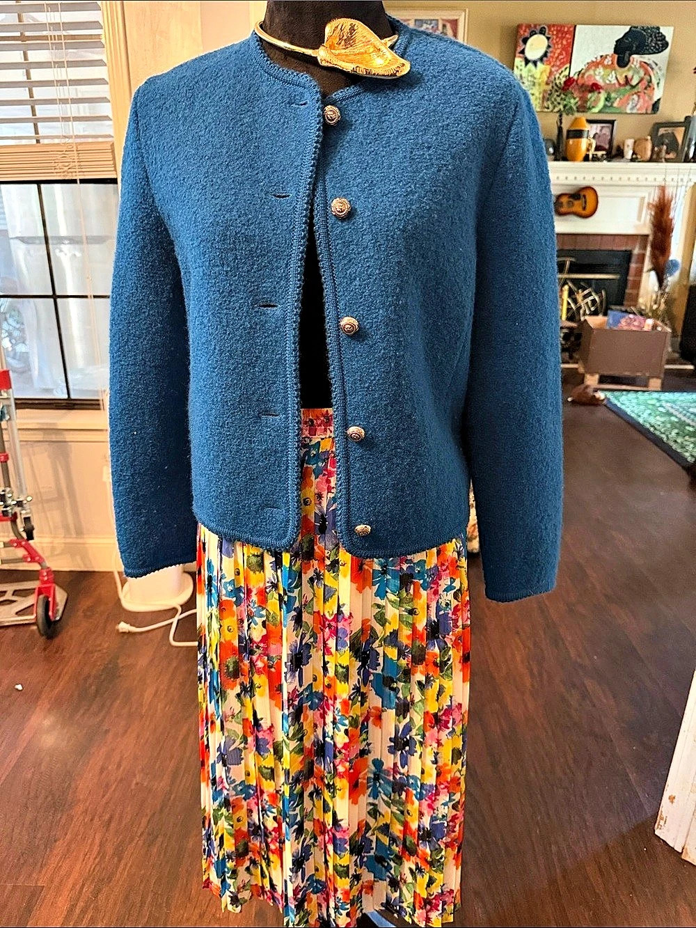 Talbots Wool Blue Jacket Size 10 Like New with skirt set size medium 50